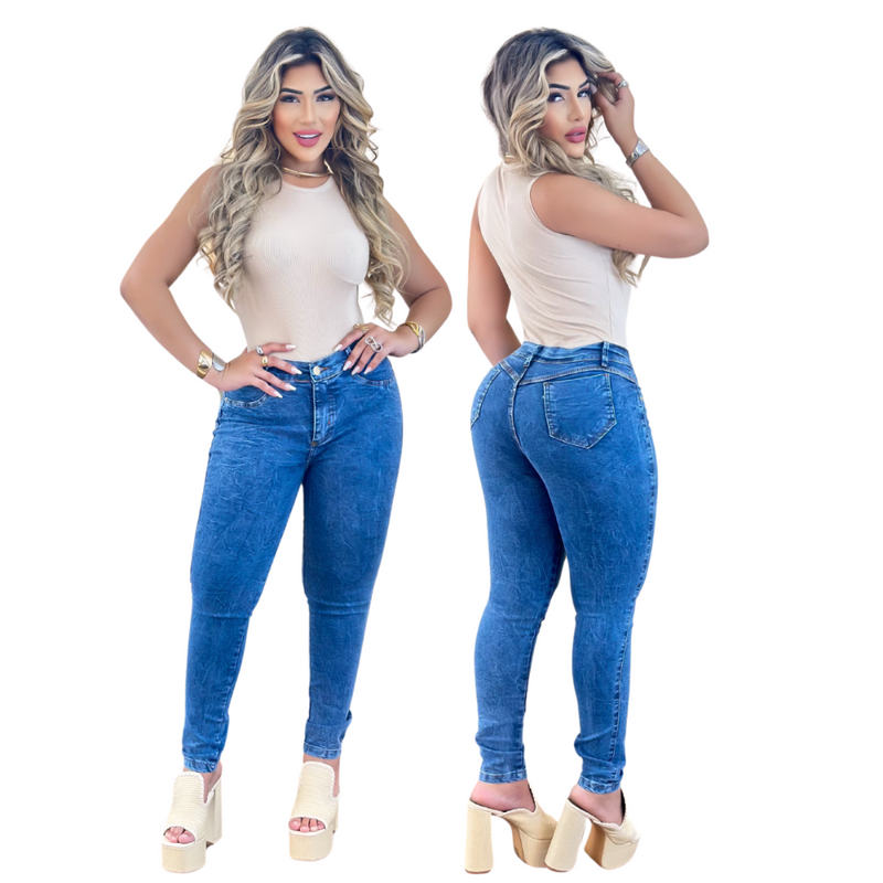 Calça Jeans Feminina Slim Com Lycra Comfort