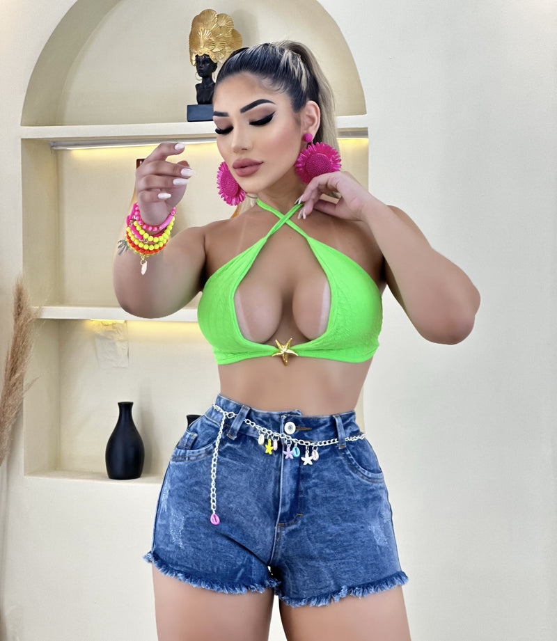 Short Jeans Destroyed Corrente