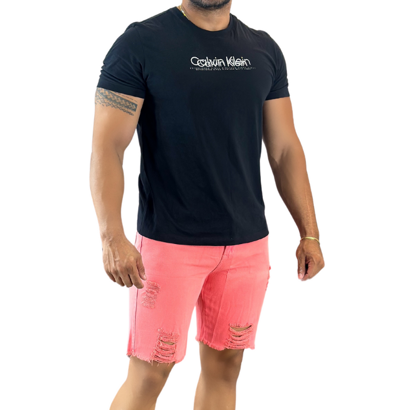 Bermuda Jeans Destroyed Detonada - Bs Multimarcas
