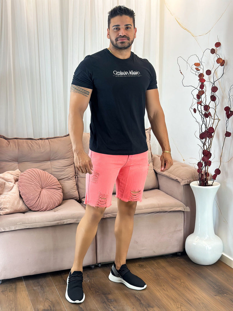 Bermuda Jeans Destroyed Detonada - Bs Multimarcas