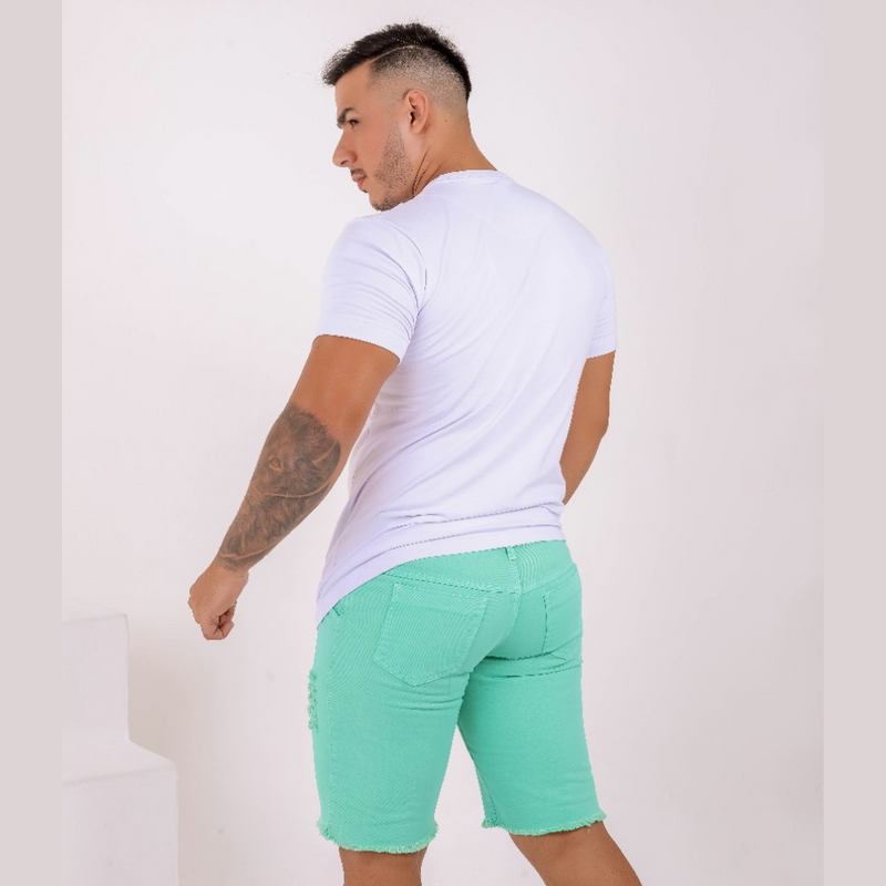 Bermuda Jeans Masculina Destroyed - Bs Multimarcas