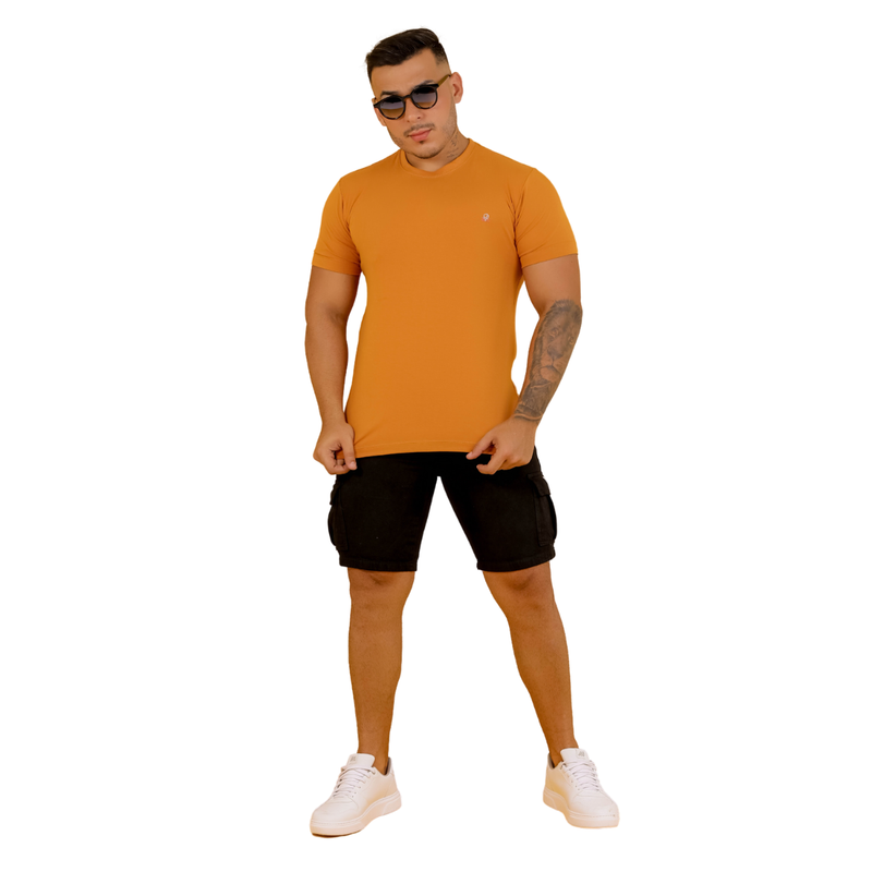 Camiseta Masculina Básica Slim - Bs Multimarcas