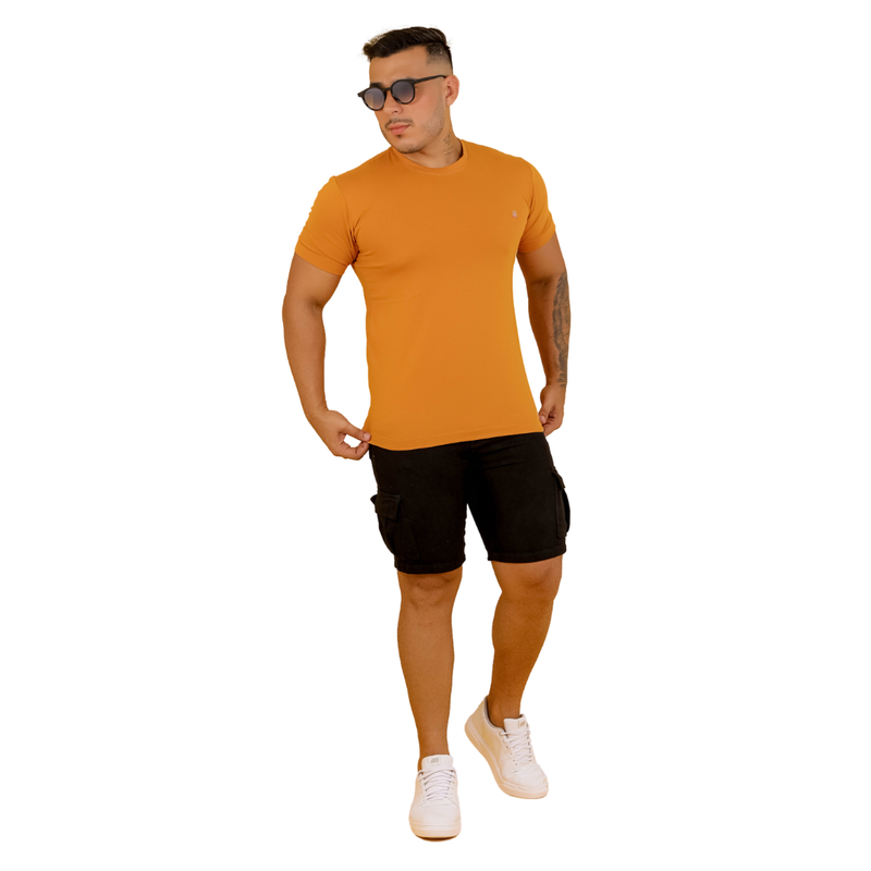Camiseta Masculina Básica Slim - Bs Multimarcas