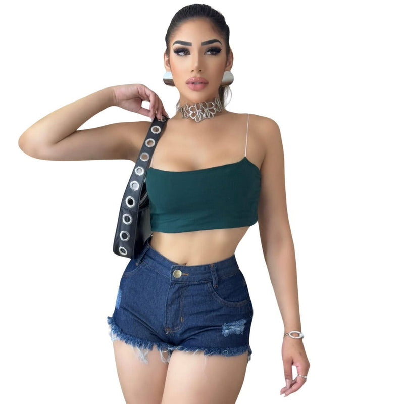 Short Jeans Blogueira Cintura Alta Levanta Bumbum - Bs Multimarcas