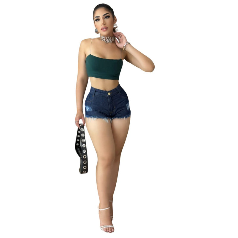 Short Jeans Blogueira Cintura Alta Levanta Bumbum - Bs Multimarcas