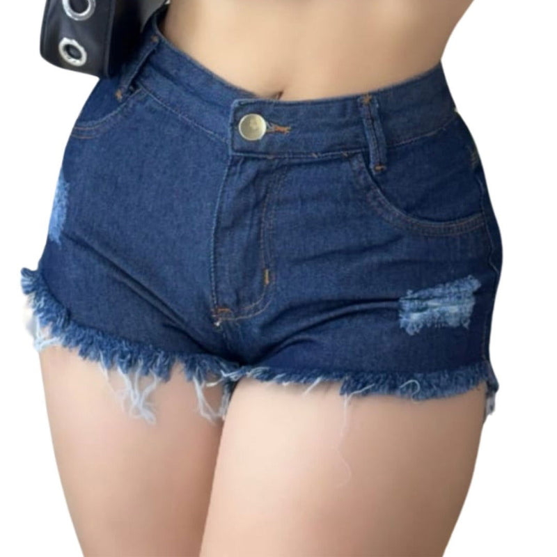 Short Jeans Blogueira Cintura Alta Levanta Bumbum - Bs Multimarcas