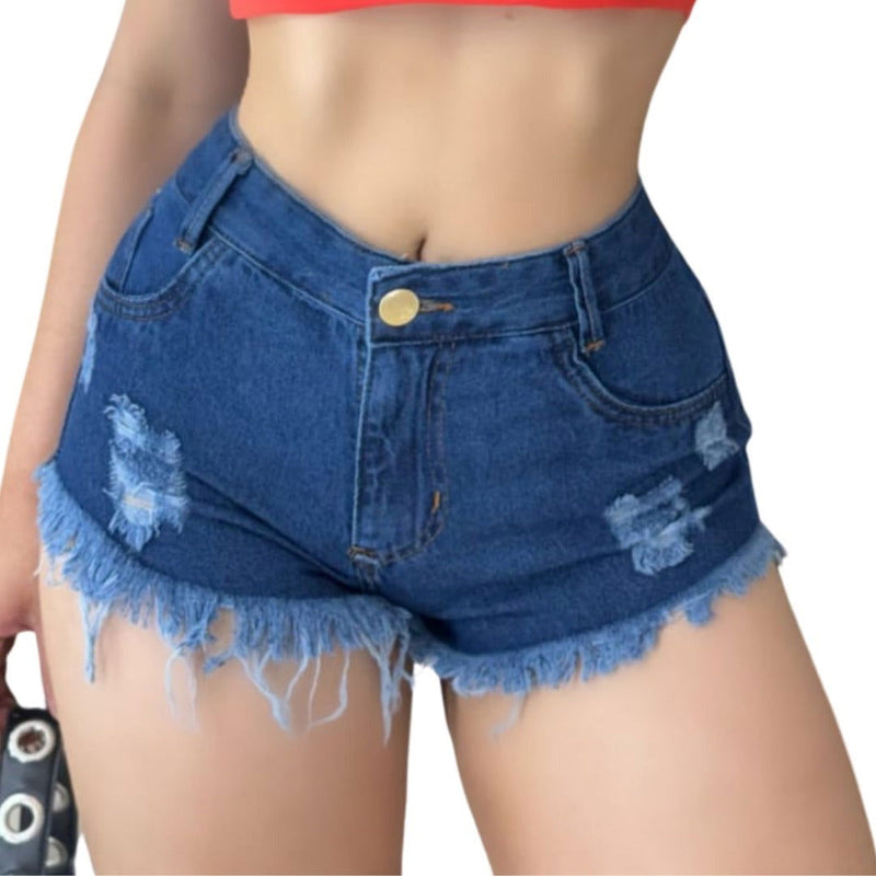 Short Jeans Blogueira Feminino Cintura Alta e Levanta Bumbum - Bs Multimarcas