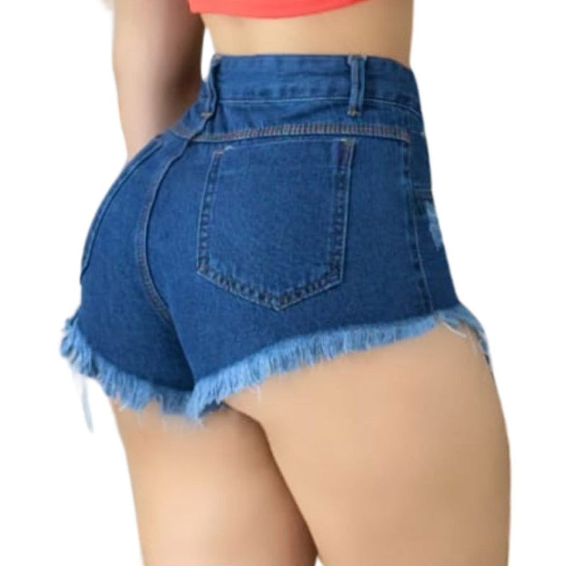 Short Jeans Blogueira Feminino Cintura Alta e Levanta Bumbum - Bs Multimarcas
