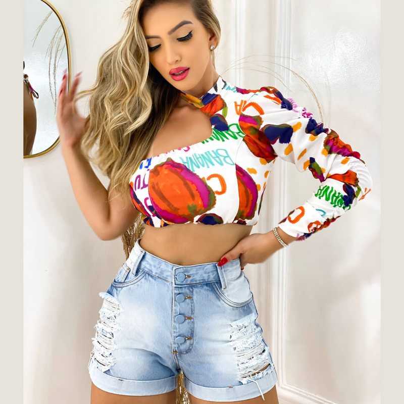 Short Jeans Feminino Cintura Alta e Levanta Bumbum - Bs Multimarcas