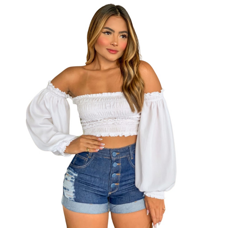 Short Jeans Feminino Levanta Bumbum Destroyed Cintura Alta - Bs Multimarcas